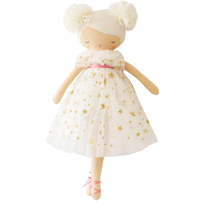 Pom Pom Doll Luna 48cm Ivory Gold Star