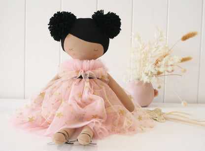 Alimrose Halle Ballerina Doll 48cm (Light Brown & Ebony).