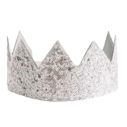 Sequin Sparkle Crown - Silver