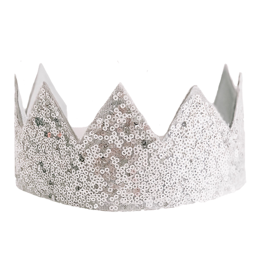 Sequin Sparkle Crown - Silver