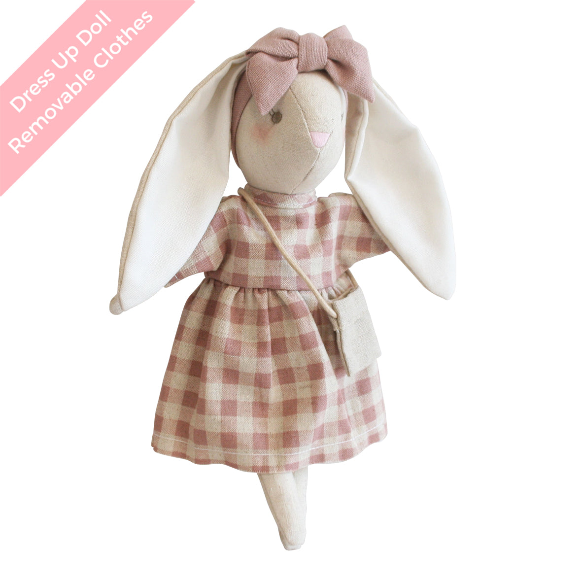 Mini Sofia Bunny 27cm  Rose Check