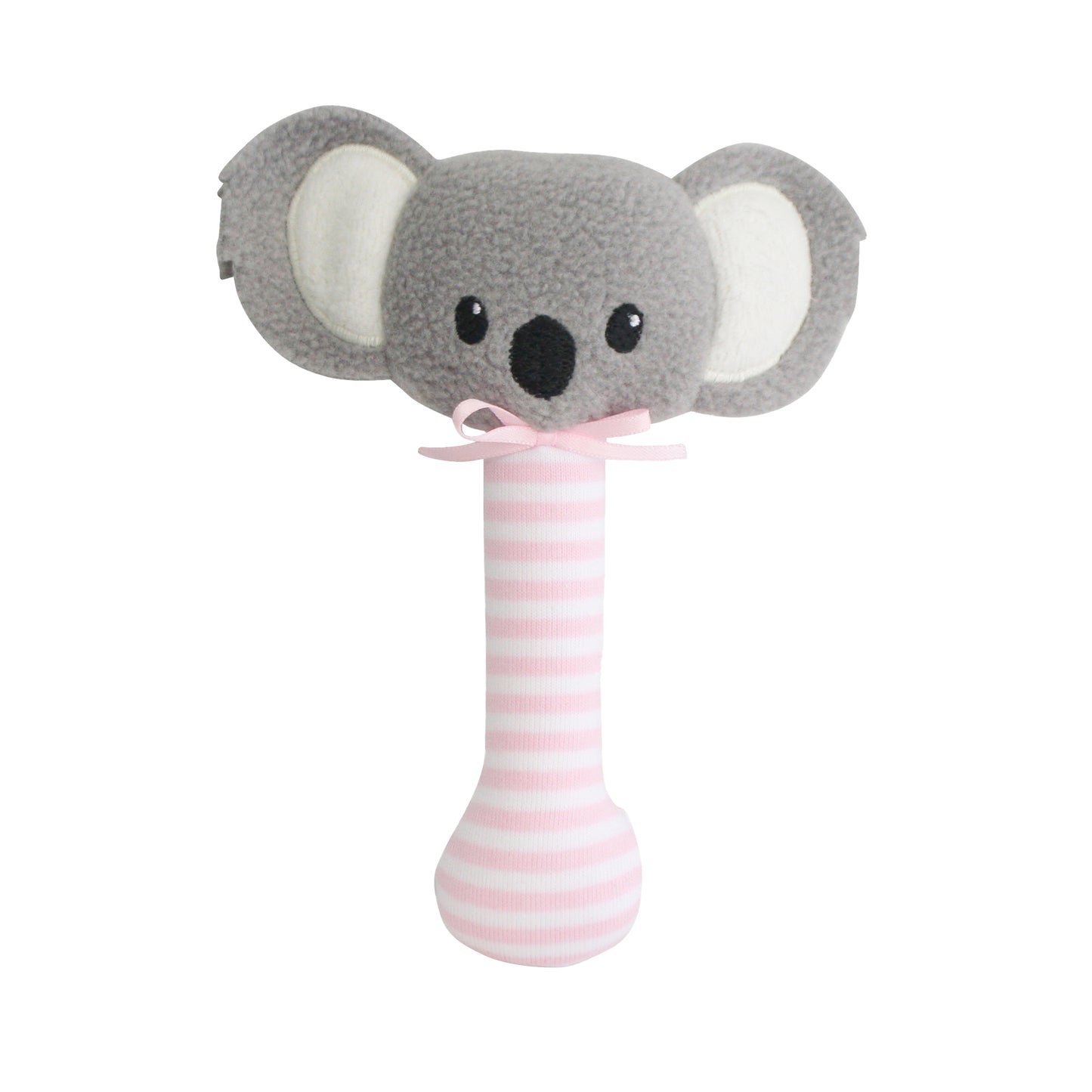 Koala Stick Rattle Pink Stripe