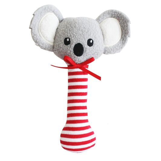 Koala Stick Rattle Red Stripe