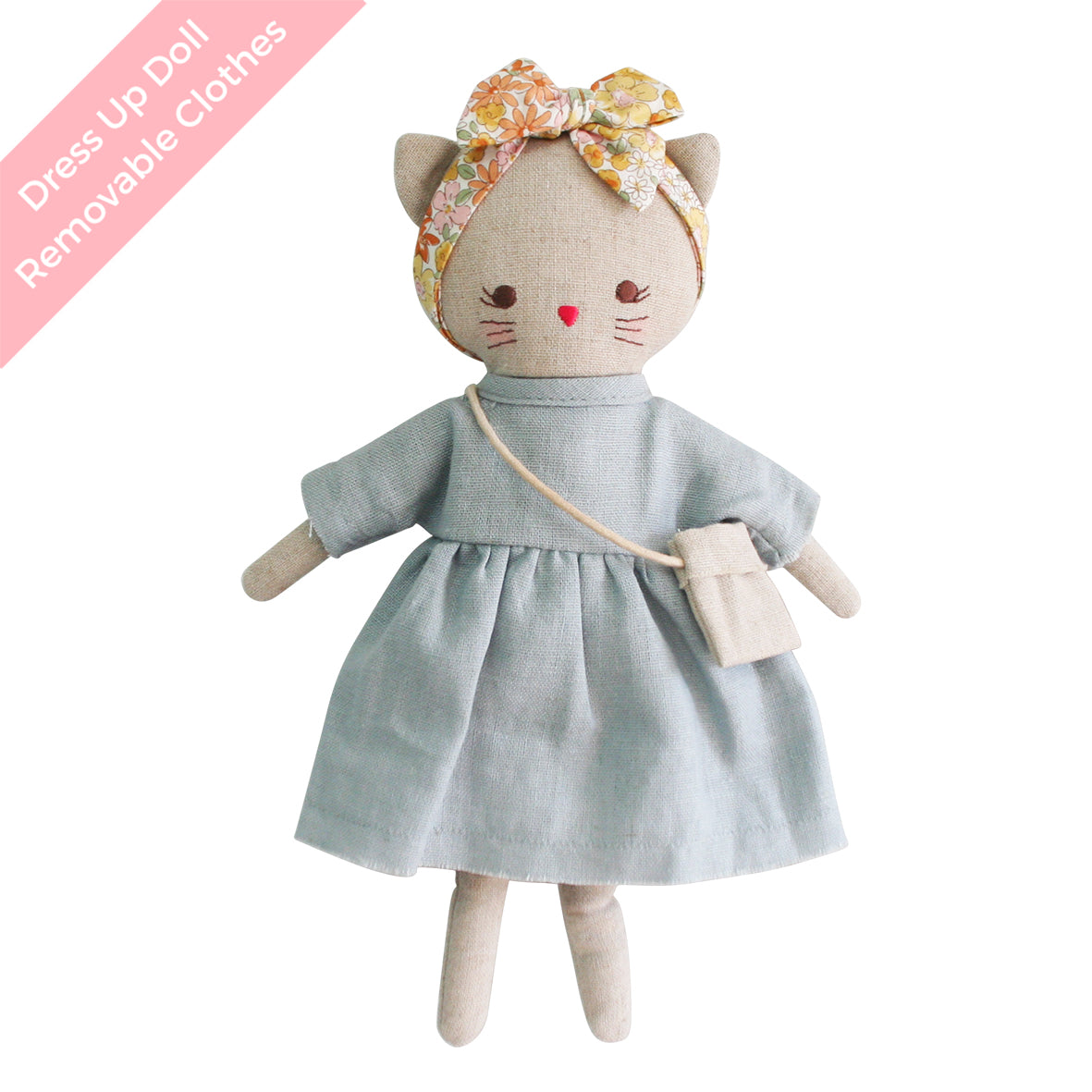 Mini Lilly Kitty 26cm Grey Linen
