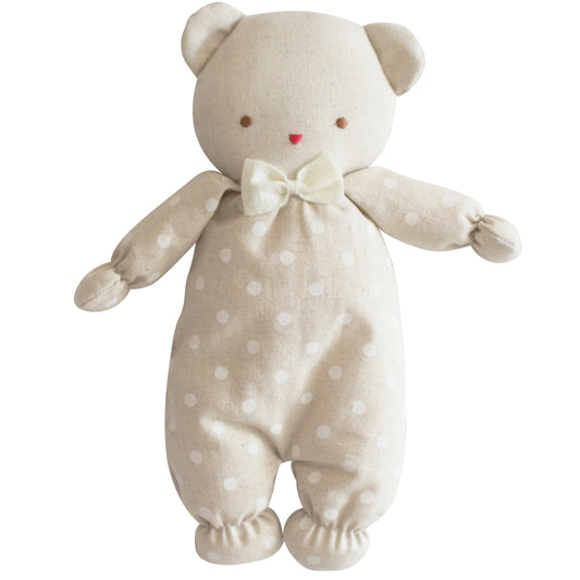 Baby Ted 25cm White Linen Spot