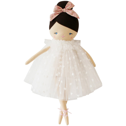 Mia Doll 44cm White Flocked Heart Tulle