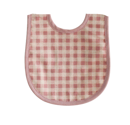 Bib Rose Check Linen