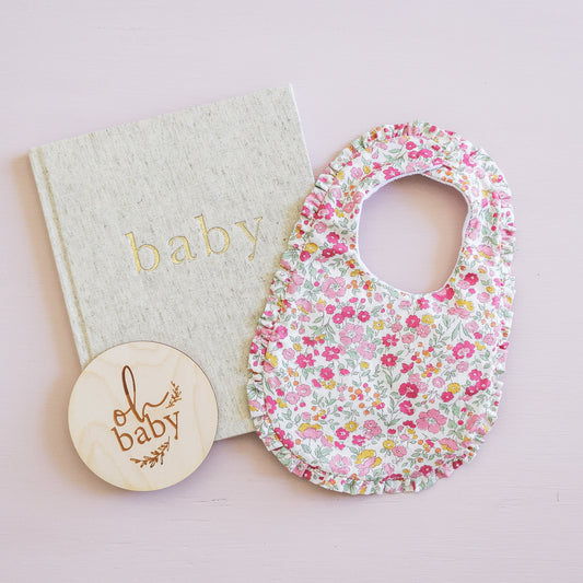 Ruffle Edge Bib Rose Garden