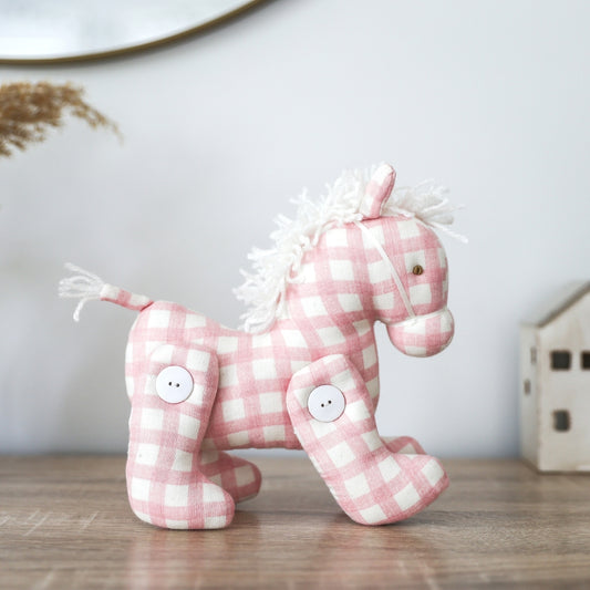 Jointed Pony Pink Check