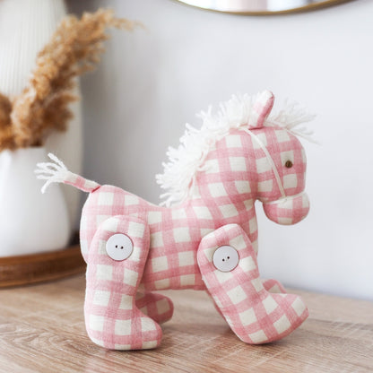Jointed Pony Pink Check