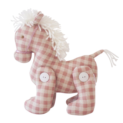 Jointed Pony 22cm Rose Check