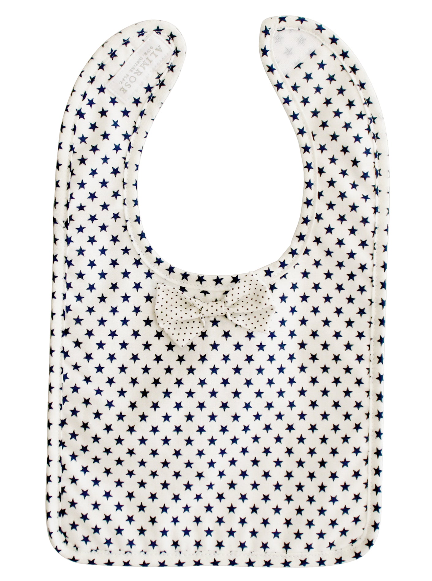 Bow Tie Bib White Navy Star