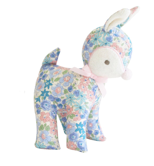 Baby Deer Rattle 16cm Liberty Blue