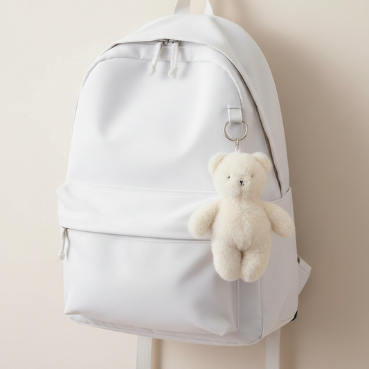 Mini Bear Bag Charm 20cm Ivory