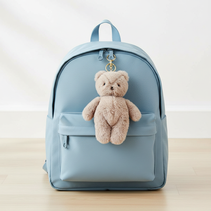 Mini Bear Bag Charm 20cm Grey