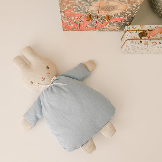 Riley Bunny Rattle 24cm Blue