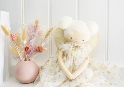 Lily Fairy 48cm Ivory Gold Star