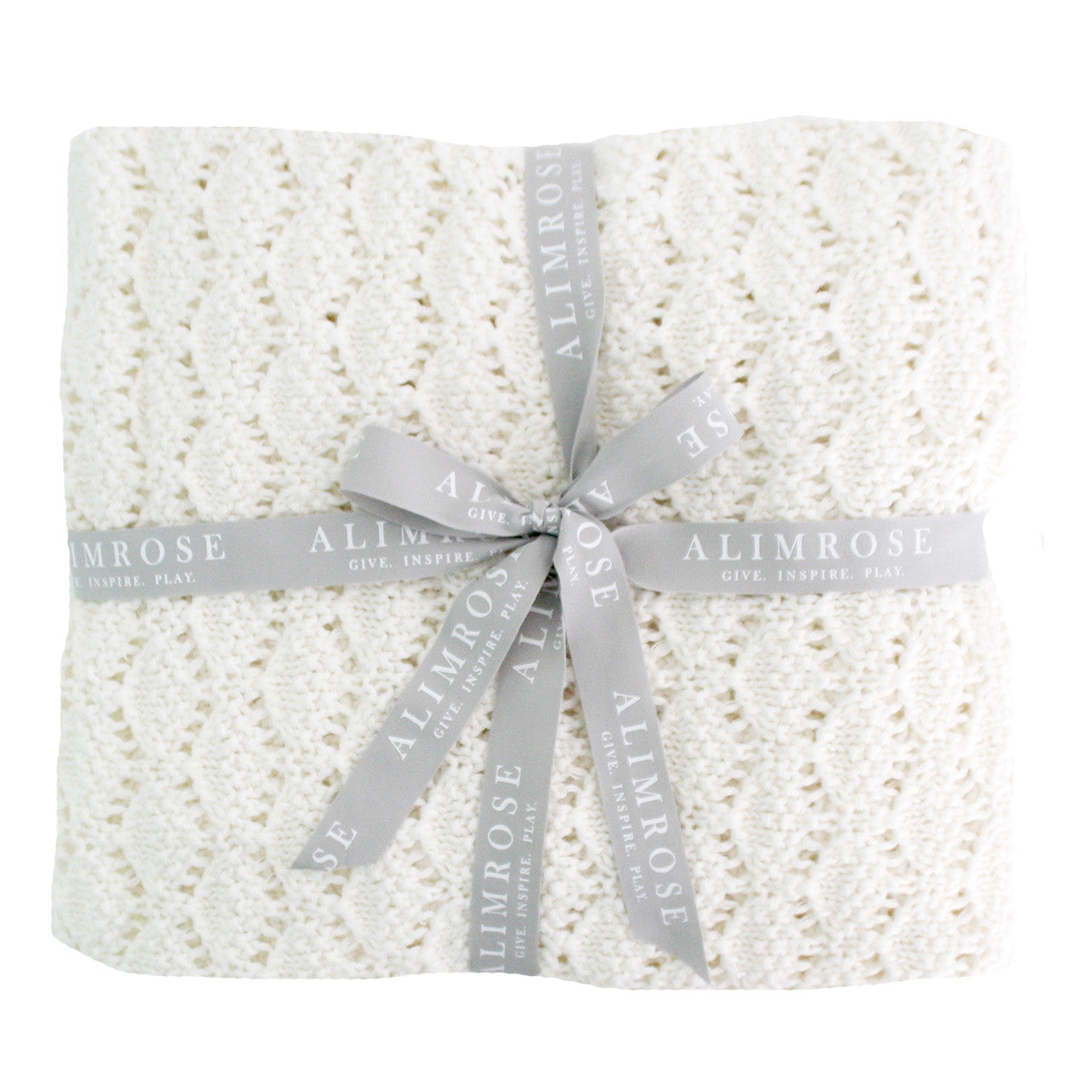 Heritage Knit Baby Blanket Ivory