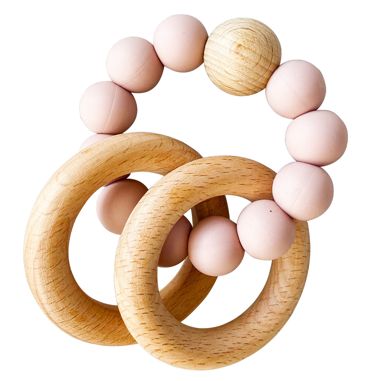 Beechwood Teether Ring - Petal